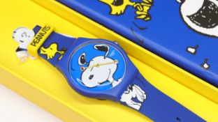 * To Be Sold Without Reserve* Swatch Snoopy 'Hee Hee Hee' Quartz with Box and Papers Nov 2021