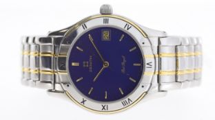 Vintage Zenith Port Royal Stainless steel and gold plated Date Quartz 1990's