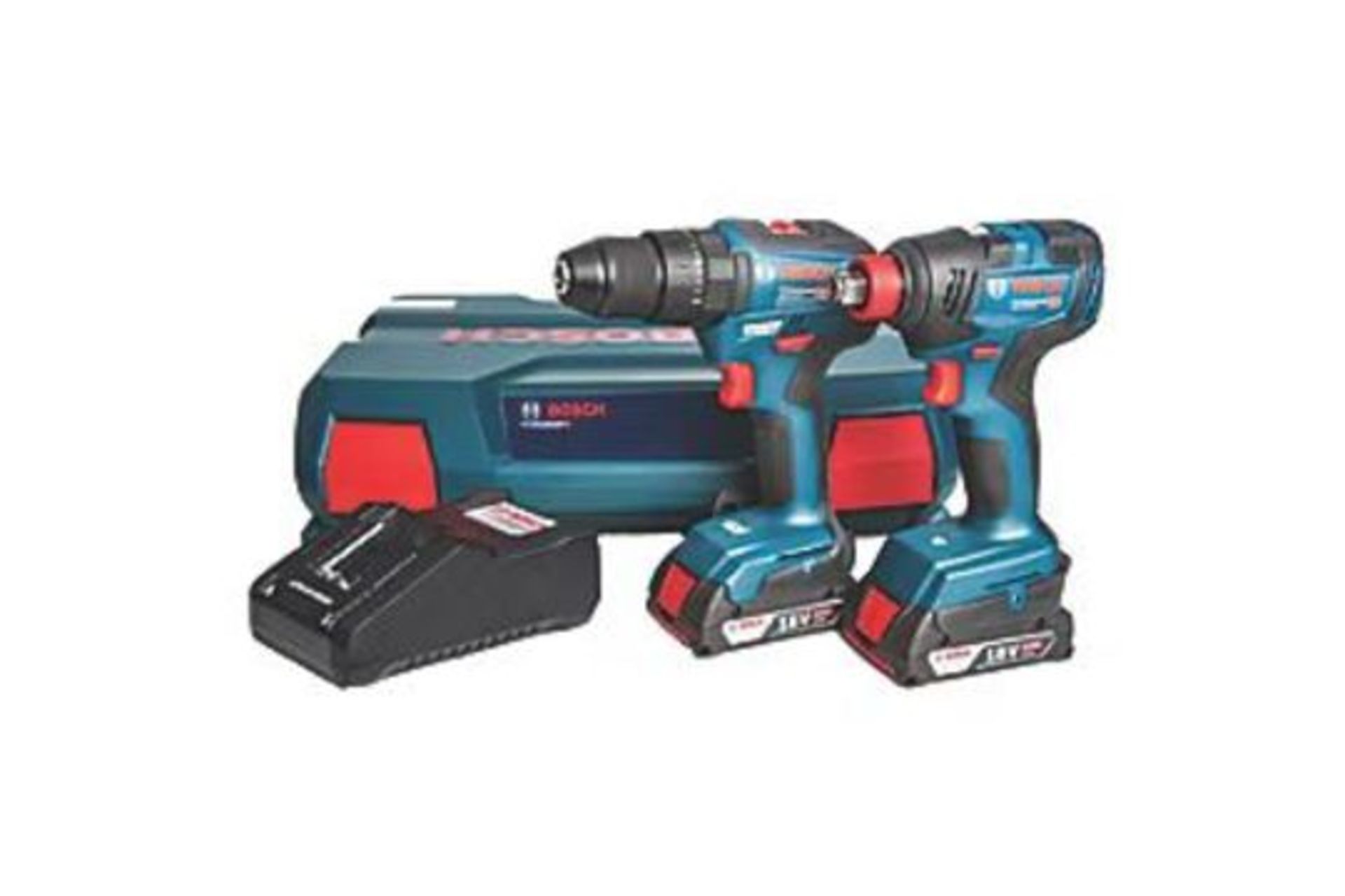 Bosch GSB 18 V-55 18V 2 x 2.0Ah Li-Ion Coolpack Brushless Cordless 18V Twin Pack with Carry