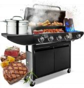 TRADE LOT 2 X Campfire 4+1 Gas Burner Grill BBQ Barbecue with Side Burner & Storage Garden -