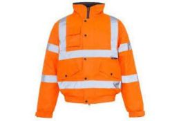 LARGE PALLET OF ASSORTED WORKWEAR STOCK. PALLETS MAY INCLUDE ITEMS SUCH AS: HI-VIZ JACKETS, HI-VIZ