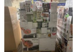 Large Pallet of UNBOXED High-End Kitchen & Appliances Stock – May Include: Air Fryers, Electric