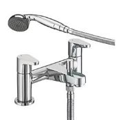 Boxed Bristan Quest Chrome 120mm Deck Mounted Dual Control Manual Shower Mixer Tap. - R14.1.