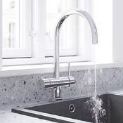 Boxed Swirl 3-in-1 Instant Boiling Water Tap Chrome with Tank. - PW3. RRP £309.99.