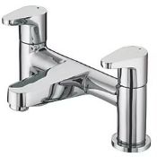 Boxed Bristan Quest Chrome 120mm Deck Mounted Lever 2 Tap Holes Bath Mixer Tap. - R14.1.