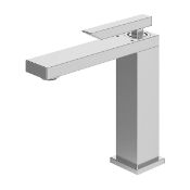 Boxed GoodHome Kolima Chrome Medium Square Basin Mono mixer Tap. - PWBW.