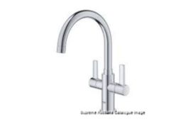 Boxed Grohe Start Chrome-plated Kitchen Twin lever Tap. - PW14.