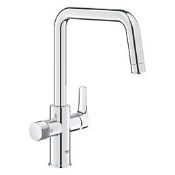 Boxed Grohe Blue Pure Start U-Spout 2-Way Deck Mounted Filtered Water Kitchen Tap Starter Set