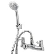 Boxed GoodHome Netley Bath mixer tap with shower kit. -PWBW.