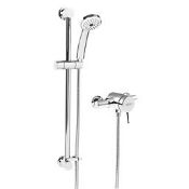 Boxed Bristan Strato Rear-Fed Exposed Chrome Thermostatic Mini-Valve Mixer Shower with Adjustable