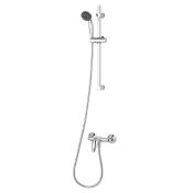 Boxed GoodHome Blyth Chrome effect Wall-mounted Single lever Without thermostat Mixer Shower. -