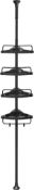 SONGMICS Shower Corner Shelf, 4-Tier Bathroom Shower Shelf, 85-305 cm Adjustable Shower Caddies,