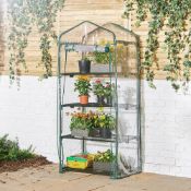 4 Tier Mini Greenhouse, Green -ER44
