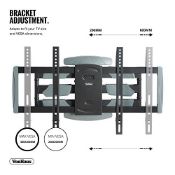 Premium 37-82" Tilt & Swivel TV Bracket, Black-ER52