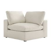Boxed Beige Linen Blend Modular Sofa, Corner Unit RRP £569.99-D37.2 The extra deep-seated sofa