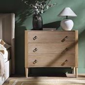 Boxed Concave Chest of Drawers, Natural RRP £389.99-D37.4 Gently concave drawer fronts are
