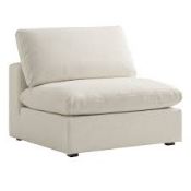Boxed Beige Linen Blend Modular Sofa, Armless Seat RRP £469.99-D37.2 The extra deep-seated sofa