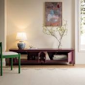 Boxed 180cm Wide TV Unit, Wild Cherry RRP £189.99-D39.4 With its burgundy toned matte painted