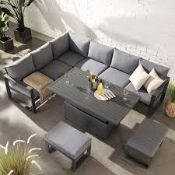 Boxed Large Corner Casual Dining Set with Rising Table, Grey RRP £1,399.99 The Albany range is
