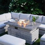 Boxed 3 Seater sofa & Coffee table light grey-D39.2