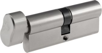 BRAND NEW TI 80MM THUMB TURN EURO CYLINDER TI40T/4ON NICHEL. RRP £29.99.