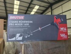 4 x New & Boxed BRUTUS PRO Mixer 1600 (1600W) 2-Speed. POWERFUL. ROBUST. ERGONOMIC. With constant