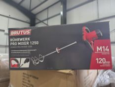 Trade lot 4 x New & Boxed BRUTUS PRO Mixer 1250 (1220W) POWERFUL. ROBUST. ERGONOMIC. With constant