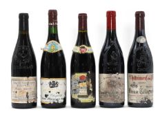 A selection of Rhone red wines