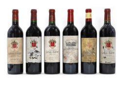 A selection of Bordeaux red wines,