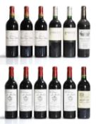 A selection of Bordeaux red wines,