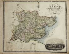 Six hand coloured maps: