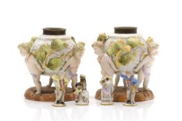 ​Four miniature Meissen figures,
