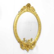 A Victorian giltwood wall mirror,