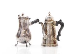 A French silver chocolate pot,