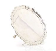 A George V silver salver,