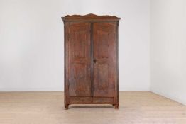 A provincial painted pine armoire,