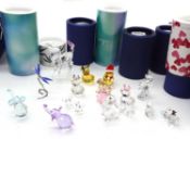 A collection of Swarovski crystal animal figures,