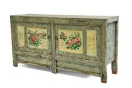 A Mongolian painted sideboard,