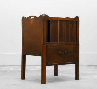 A George III mahogany bedside commode,