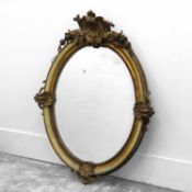 A Victorian giltwood wall mirror,