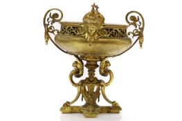 A gilt-bronze planter,