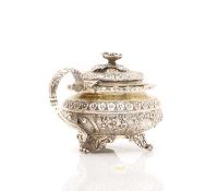 A George IV silver mustard pot,