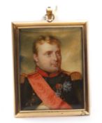 A portrait miniature of Napoleon Bonaparte, Emperor of the French
