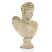 A reconstituted stone bust,