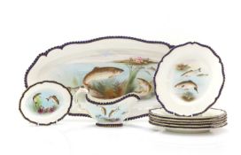 A Royal Worcester freshwater fish serving platter,