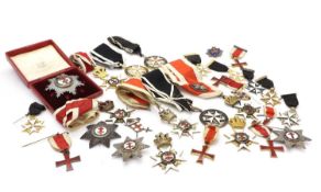 A collection of Masonic Knights Templar medals and jewels,