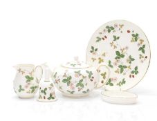 A Wedgwood Wild Strawberry tea service,