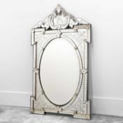 A Venetian wall mirror,