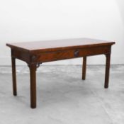 A George III mahogany serving table,