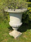 A pair of large campagna urns,